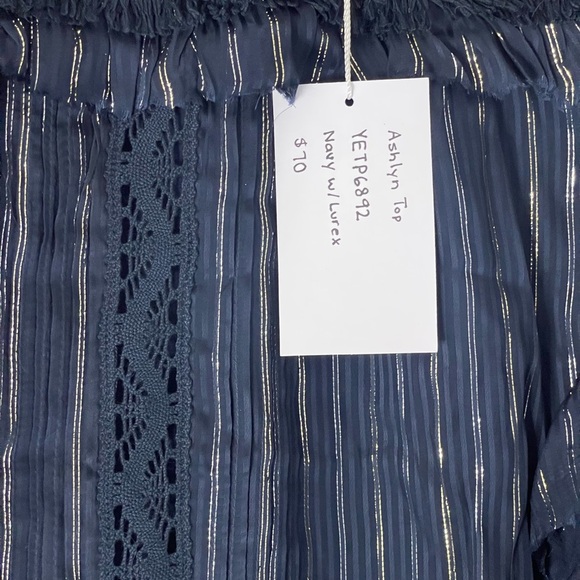 MISA Los Angeles NWT Ashlyn Top and Giulia Bottom Set in XS Beachy Boho Metallic - Picture 6 of 12